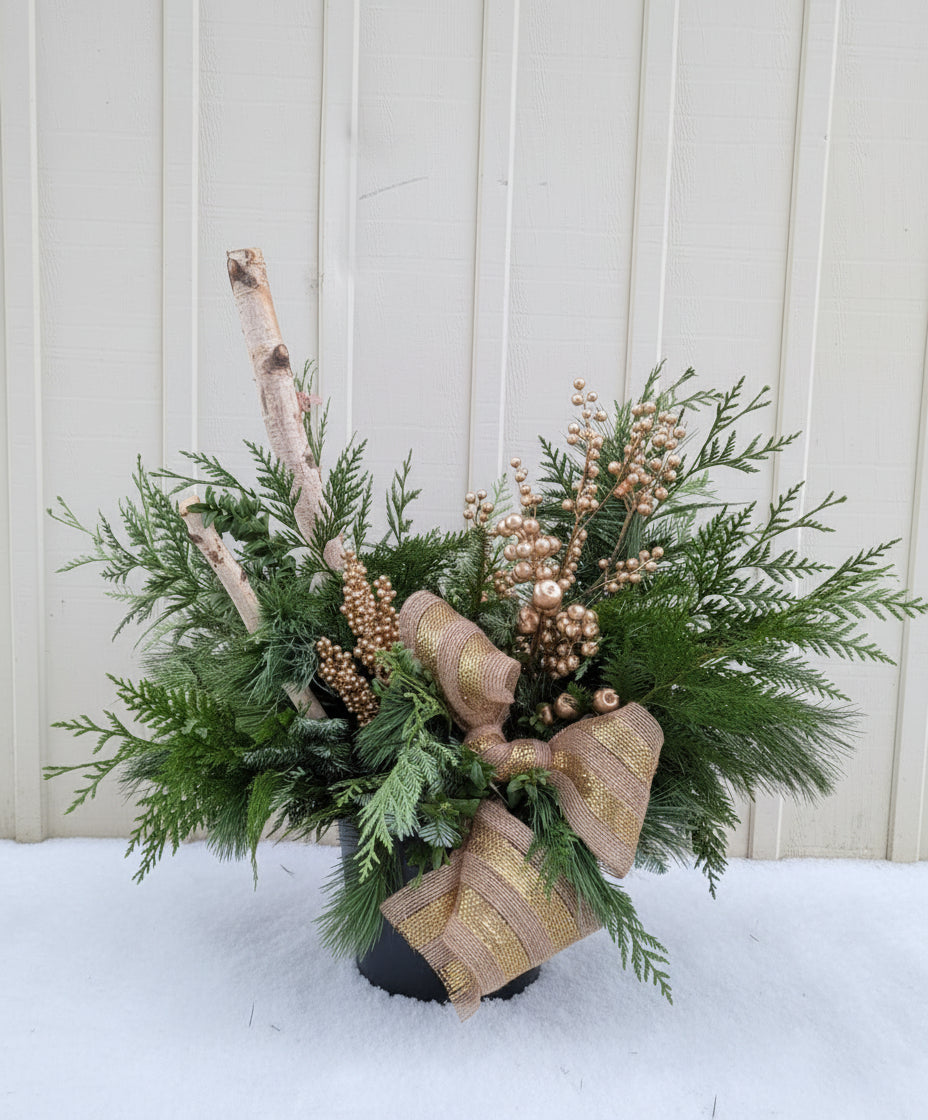 Outdoor Winter Urn